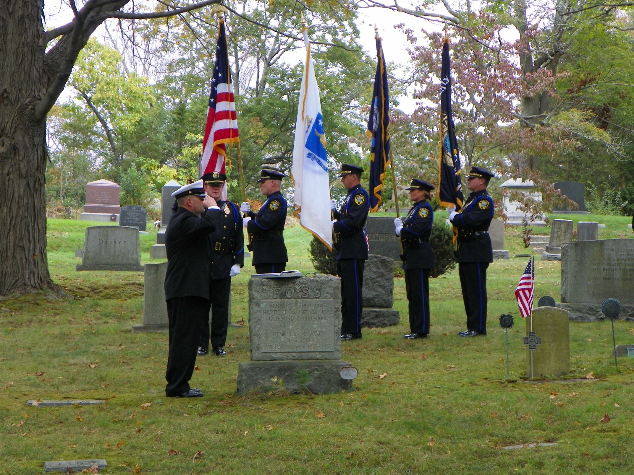 Veterans Agent Keith Jermyn Saluting the Colors